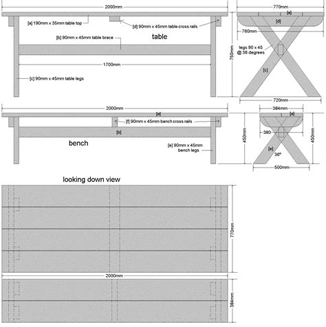 How To Build A Cross Leg Garden Table Bench BuildEazy