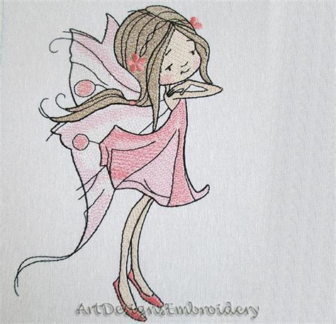 Fairy Machine Embroidery Design Fairy Design Embroidery Etsy