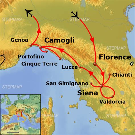 Stepmap Culinary Adventures In Tuscany And The Italian Riviera