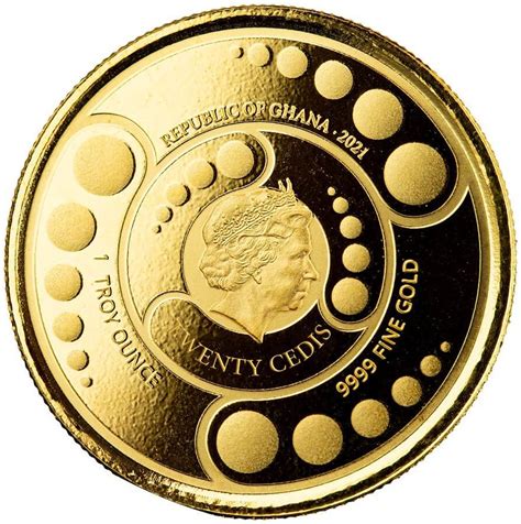 Gold Ounce 2021 Alien, Coin from Ghana - Online Coin Club