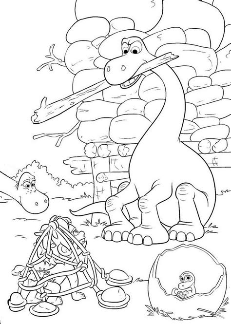 arlo managed to capture spot the good dinosaur coloring page