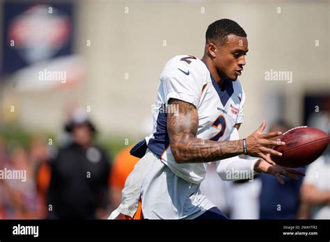 Denver Broncos Cornerback Pat Surtain Ii Takes Part In Drills During