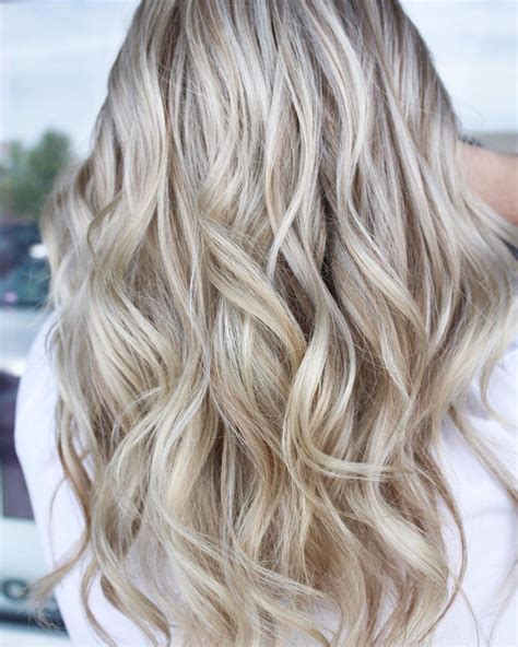 Gorgeous Light Sandy Blonde Highlights With Natural Lowlights For