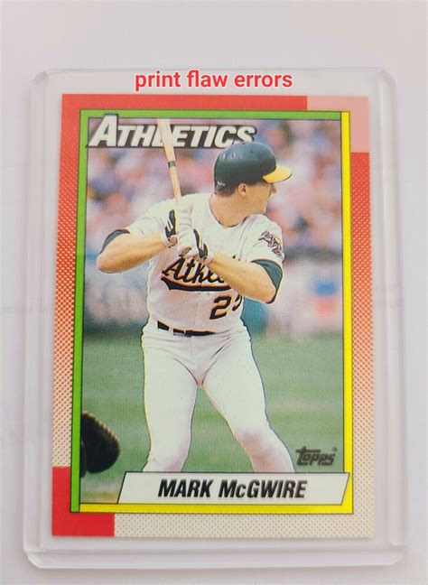 Mark Mcgwire Topps Error Card Ebay