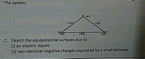 The System Aqz C Depict The Equipotential Surfaces Due To I An