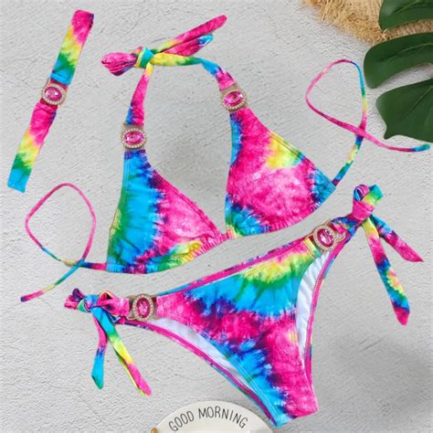 Summer Sexy Bikinis Swimsuits With Rhinestones Women S Swimwear Female