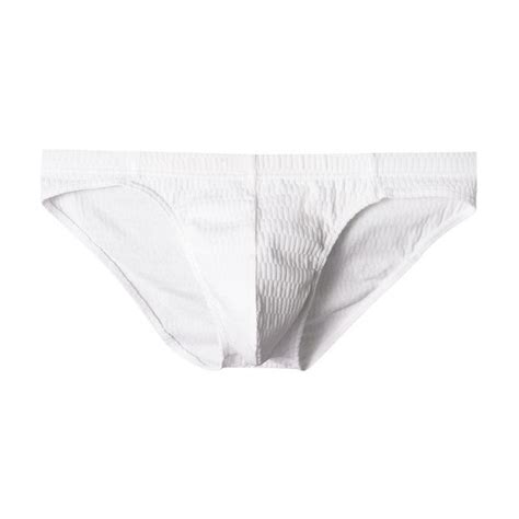 Fatyb Mens Cotton Briefs Low Rise Breathable Bikini Briefs Underwear Comfort Pack Male