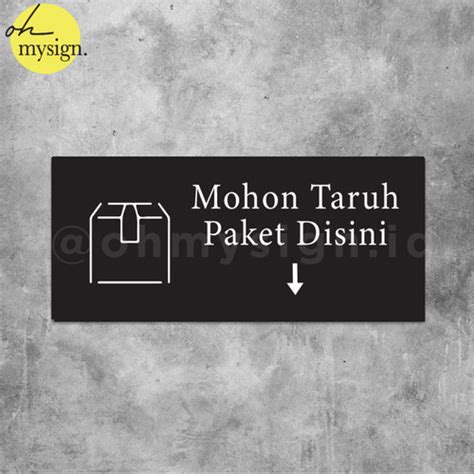 Jual Sign Akrilik Mohon Taruh Paket Disini Acrylic Sign Board Uv Print