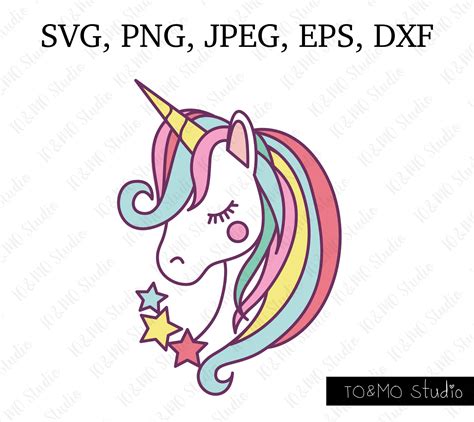 Unicorn Svg Unicorn Clipart Unicorn Head Svg Svg Files Etsy