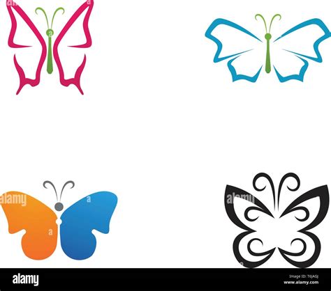 Butterfly Conceptual Simple Colorful Icon Logo Vector Illustration