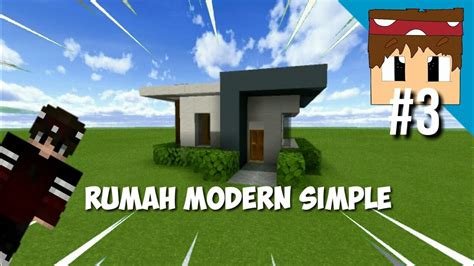 Cara Membuat Rumah Modern Simple Ll Minecraft Youtube