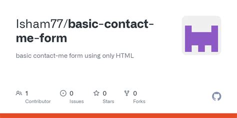 GitHub - Isham77/basic-contact-me-form: basic contact-me form using ...