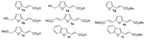 Starting 3 Furan 2 Ylpropenoic Acid Derivatives 1a I Used In This