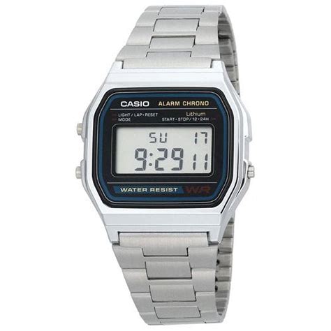 Casio A158W 1 Men S Classic Stainless Steel Water Resistant Digital