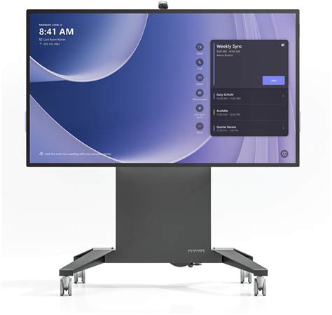 X Large Fixed Height Mobile Display Stand For 85 Surface Hub 2s And 3