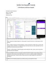 Single Screen App Docx It Milestone Submission Template Full Name