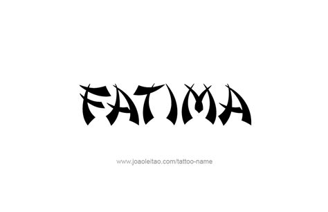 Fatima Name Tattoo Designs