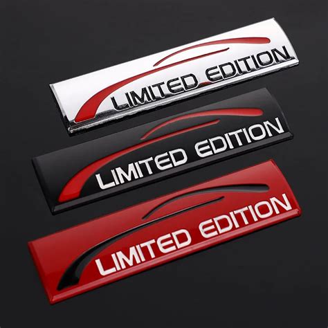 Creative D Metal Car Sticker Chrome Limited Edition Emblem Badge Decal