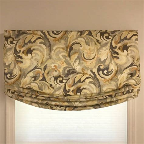 Custom Made To Order Relaxed Faux Roman Shade Stationary Valance Using