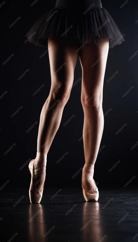 Premium Photo Ballet Dancer Legs Ai Generative