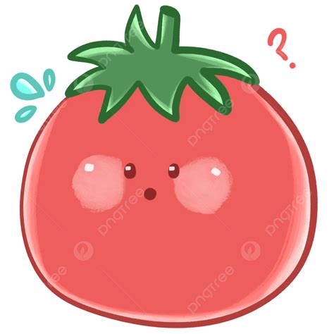 Cartoon Tomato Tomato Expressive Sticker Png Transparent Clipart