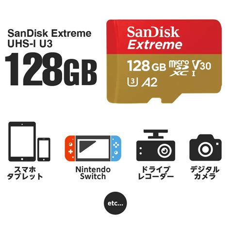 サンディスク マイクロsdxc 128gb Sdsqxaa 128g Gn6mn A2 Uhs I U3 Class10 Microsdカード メモリーカード Six Matrix Jp