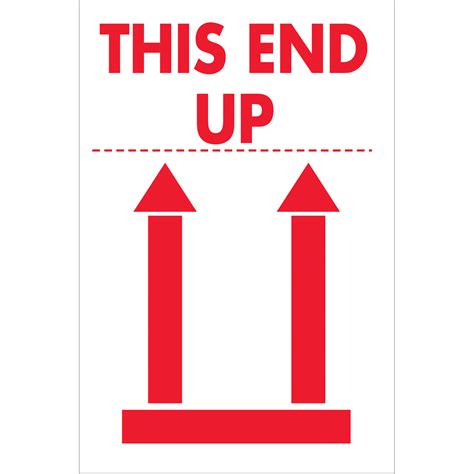 2 x 3" - "This End Up" Labels 500/Roll