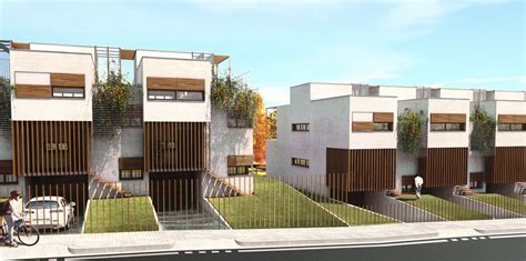 Render y Arquitectura 3D Diseño 3D de una promoción de viviendas