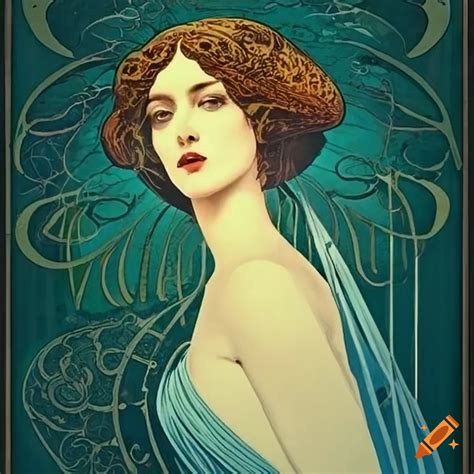 Art Nouveau Style Poster Of A Woman