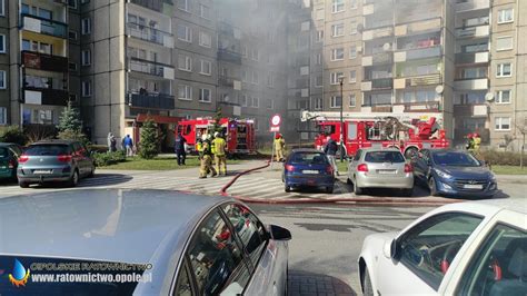 Pożar mieszkania na 6 piętrze budynku wielorodzinnego przy ulicy