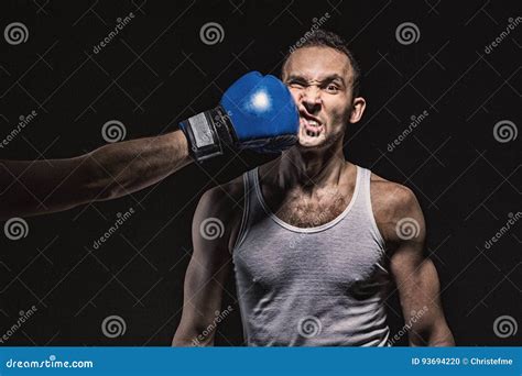 Boxing Kick In The Face Stock Photo Image Of Boxer Face 93694220