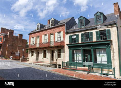 View Of Buildings On High St Harpers Ferry National Historic Park