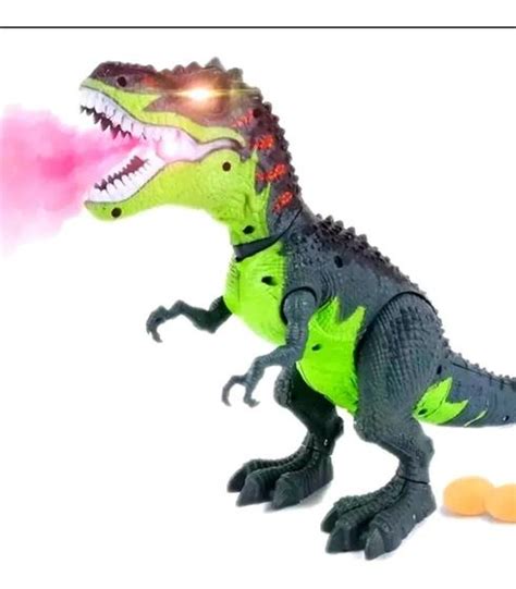 Dinossauro T Rex Solta Fuma A Bota Ovo Anda Emite Som E Luz Fungame