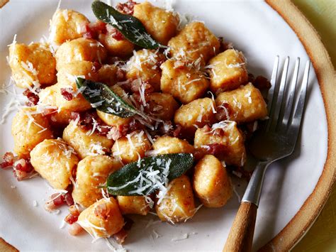 Sweet Potato Gnocchi With Brown Butter Crispy Pancetta And Sage Food