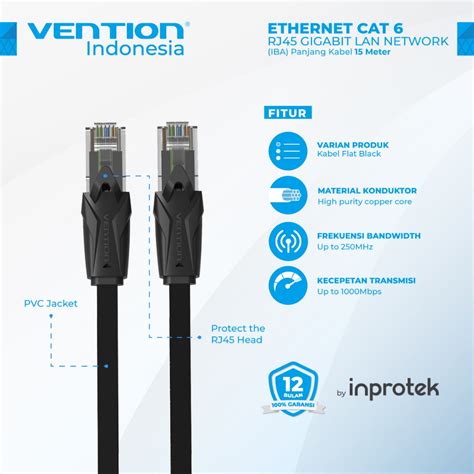 Jual Vention M Kabel Lan Rj Cat Utp Ethernet Gigabit Shopee