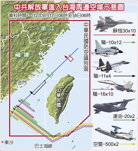 規模空前 單日103架次共機擾台 政治要聞 中國時報