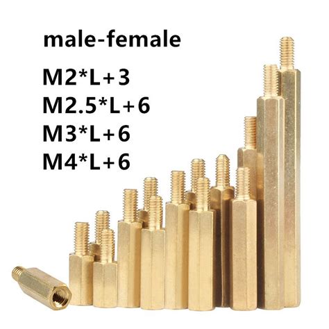 Pcs Male To Female Brass Spacer M M M M Long Hexagonal Brass