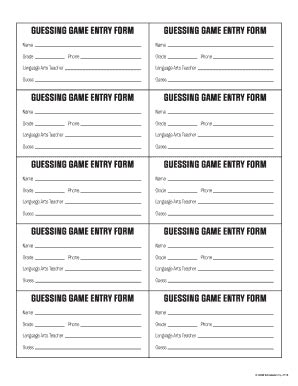 Giveaway Entry Form Template - Fill Online, Printable, Fillable, Blank ...