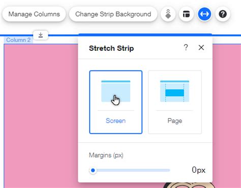 Wix Editor Stretching Your Strip With Columns Help Center Wix