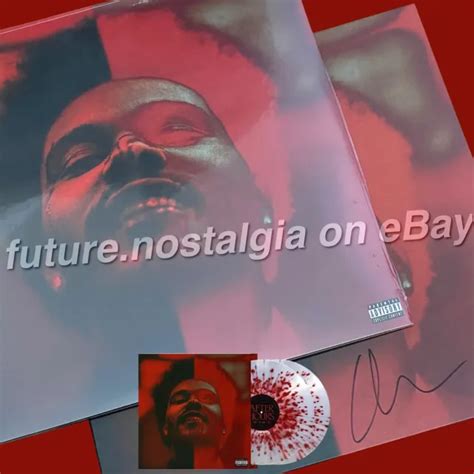 The Weeknd After Hours Deluxe Edition Clear Red Splatter Lp Signed