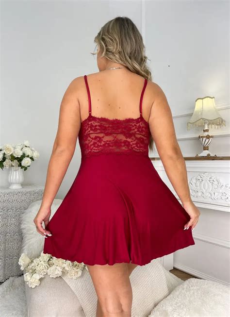 Plus Size Sexy Lingerie Dress Womens Plus Contrast Lace Temu