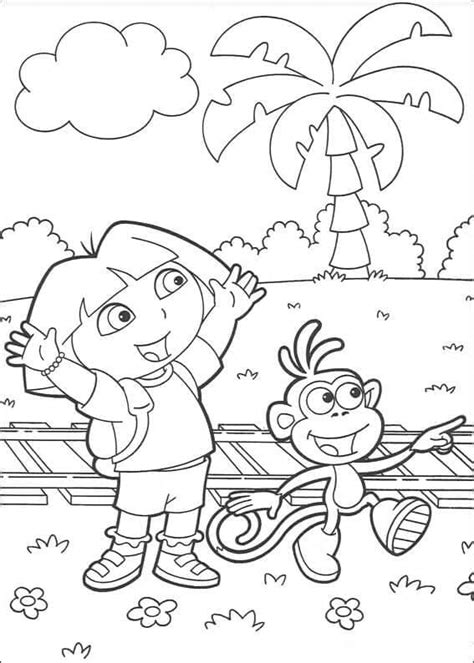 Dora The Explorer Printable Coloring Page Download Print Or Color