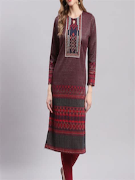 Buy Monte Carlo Ethnic Motifs Embroidered Keyhole Neck Thread Work