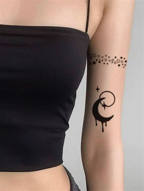 Mystical Moon Temporary Tattoo Set Witchy Jewelry Witchy - Etsy