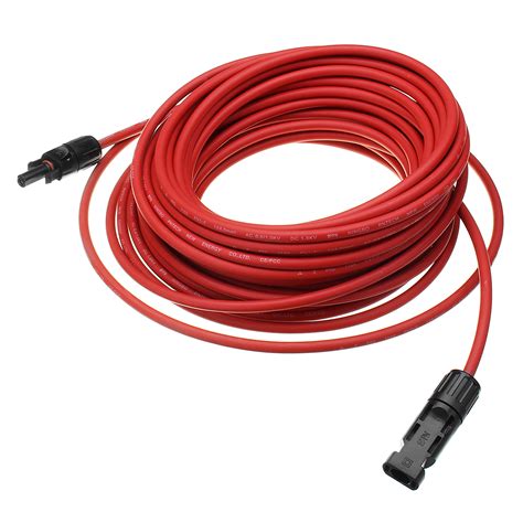 12 Awg 15 Meter Solar Panel Extension Cable Wire Blackred With Mc4 Connectors