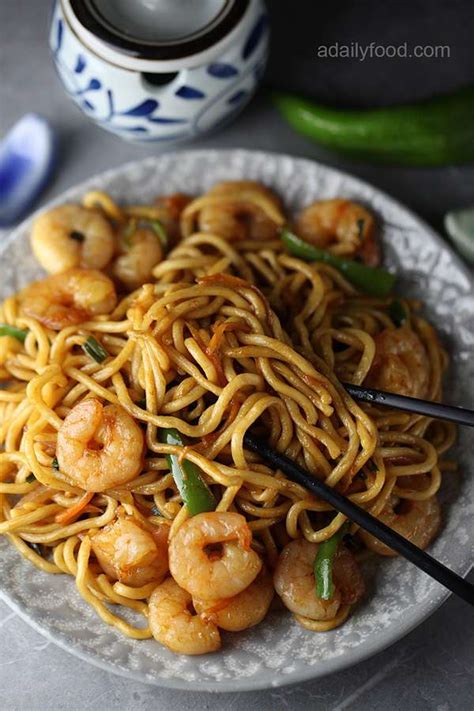 Shrimp with Noodles Stir Fry - | A Daily Food