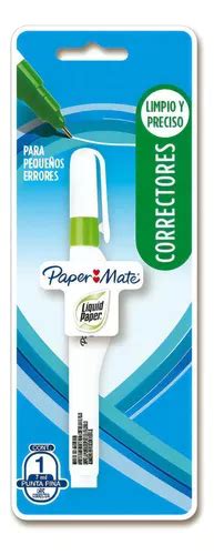 Lápiz Corrector Liquid Paper 7 Ml Punta Fina Paper Mate Cuotas sin