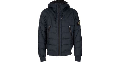 Stone Island Padded Jacket In Navy Blue For Men Lyst Uk