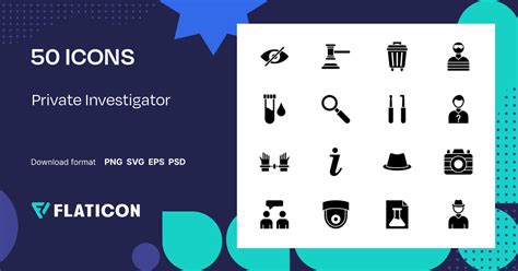 Private Investigator Icon Pack Black Fill 50 Svg Icons