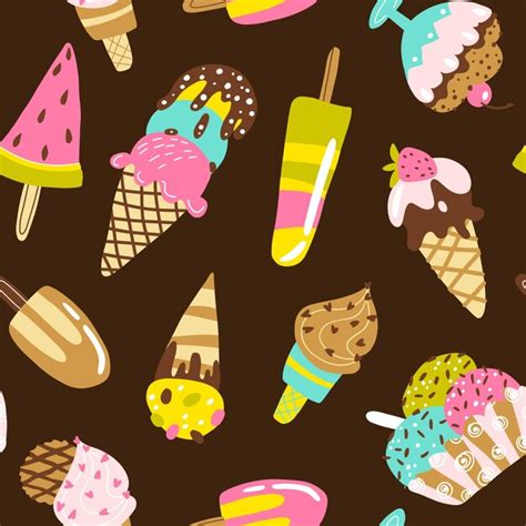 Premium Vector Ice Cream Seamless Pattern